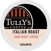 imageTullys Coffee French Roast Decaf Keurig SingleServe KCup Pods Dark Roast 96 CountItalian Roast