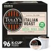imageTullys Coffee French Roast Decaf Keurig SingleServe KCup Pods Dark Roast 96 CountItalian Roast