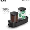 imageKeurig KCup Pod ampamp Ground Coffee Storage Unit Coffee Storage Holds up to 12 ounces of Ground Coffee ampamp 12 KCup Pods Black