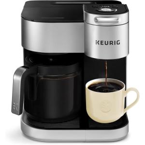 imageKeurig KDuo Special Edition Single Serve KCup Pod ampamp Carafe Coffee Maker Multiple Brew Sizes Sleek Silver Colored Finish 60oz Removable Reservoir Silver