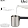 imageKeurig Works NonDairy Milk Hot and Cold Frothing Compatible KCaf Coffee Makers Only34 ounce Charcoal FrotherCompact