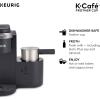 imageKeurig Works NonDairy Milk Hot and Cold Frothing Compatible KCaf Coffee Makers Only34 ounce Charcoal FrotherCompact