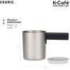 imageKeurig Works NonDairy Milk Hot and Cold Frothing Compatible KCaf Coffee Makers Only34 ounce Charcoal FrotherCompact