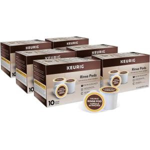 imageKeurig Rinse Pods Reduces Flavor Carry Over Compatible with Keurig Classic10 ampamp 20 KCup Pod Coffee Makers 10 Count Pack of 6