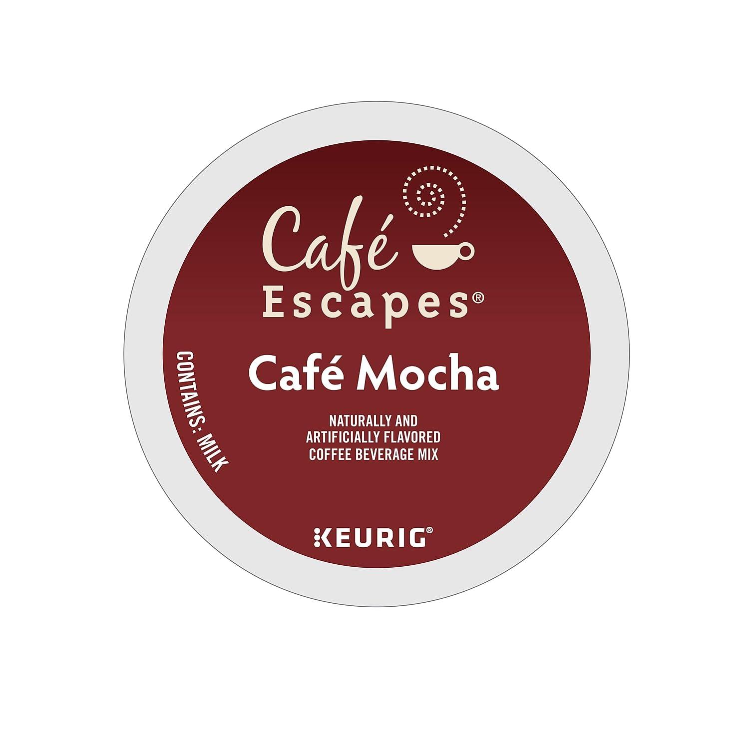 imageCafe Escapes Cafe Mocha Keurig SingleServe KCup Pods 96 CountMocha