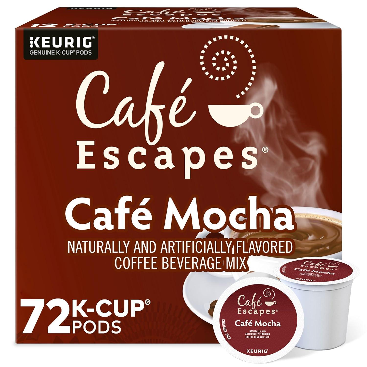 imageCafe Escapes Cafe Mocha Keurig SingleServe KCup Pods 96 CountMocha