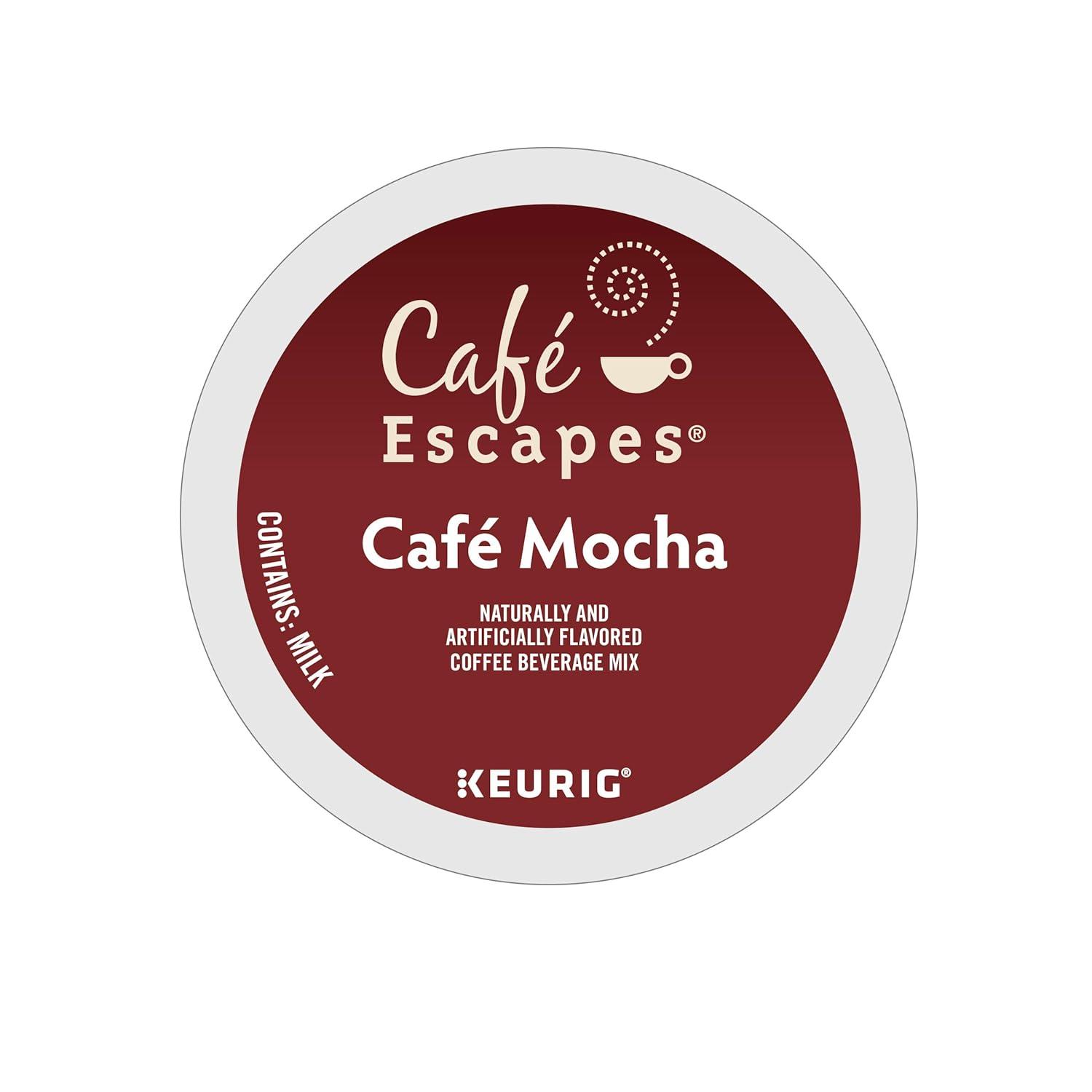 imageCafe Escapes Cafe Mocha Keurig SingleServe KCup Pods 96 CountMocha
