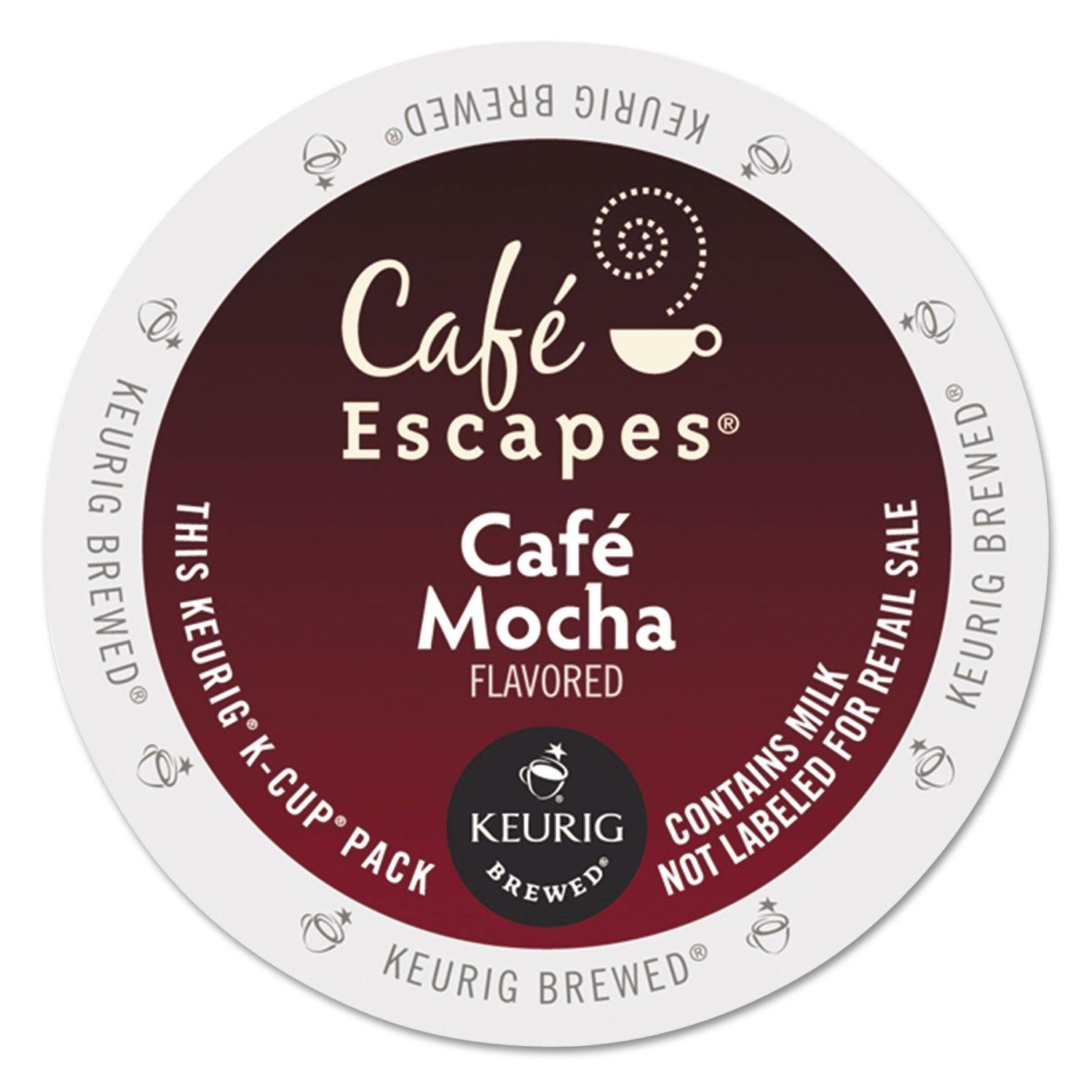 imageCafe Escapes Cafe Mocha Keurig SingleServe KCup Pods 96 CountMocha