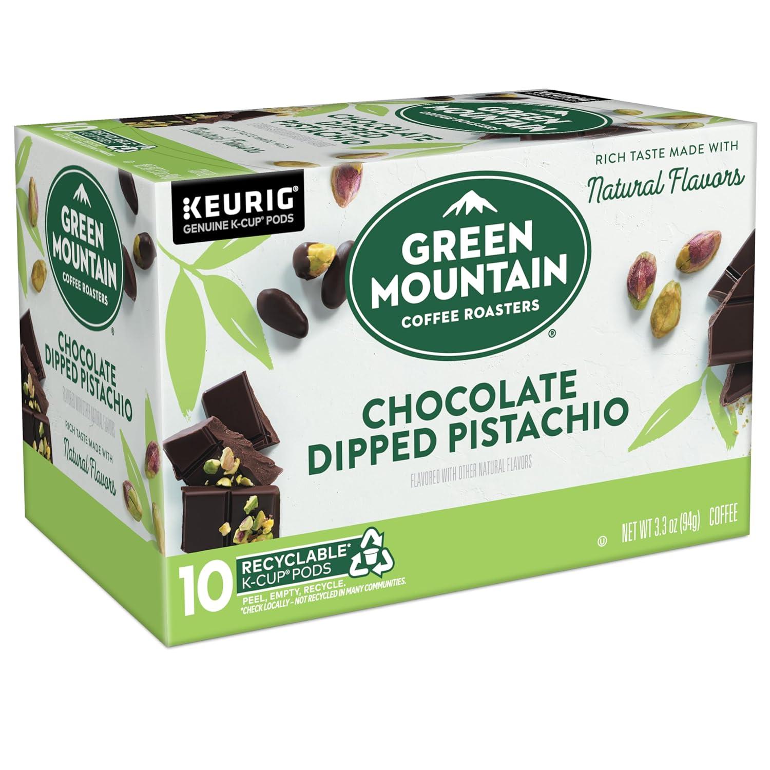 imageGreen Mountain Coffee Roasters Dark Chocolate Hazelnut Coffee Keurig Single Serve KCup Pods 96 CountChocolate Dipped Pistachio