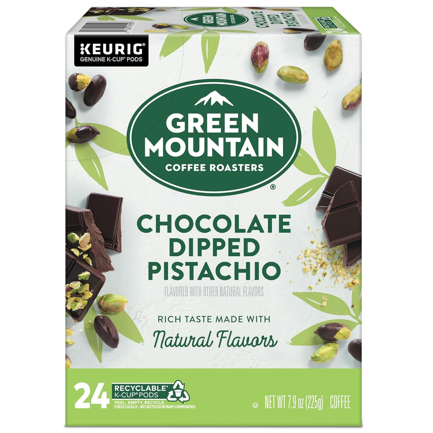 imageGreen Mountain Coffee Roasters Dark Chocolate Hazelnut Coffee Keurig Single Serve KCup Pods 96 CountChocolate Dipped Pistachio