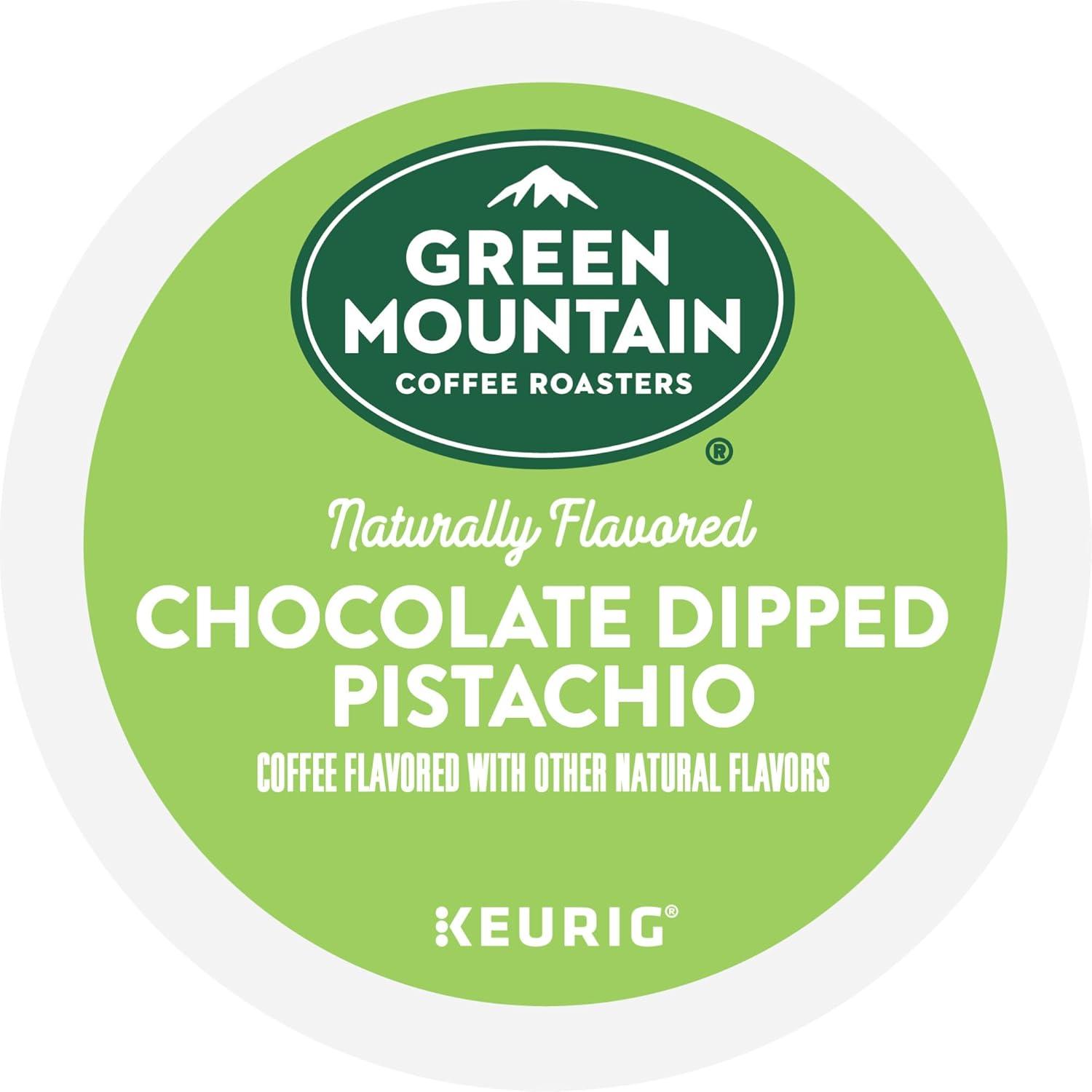 imageGreen Mountain Coffee Roasters Dark Chocolate Hazelnut Coffee Keurig Single Serve KCup Pods 96 CountChocolate Dipped Pistachio