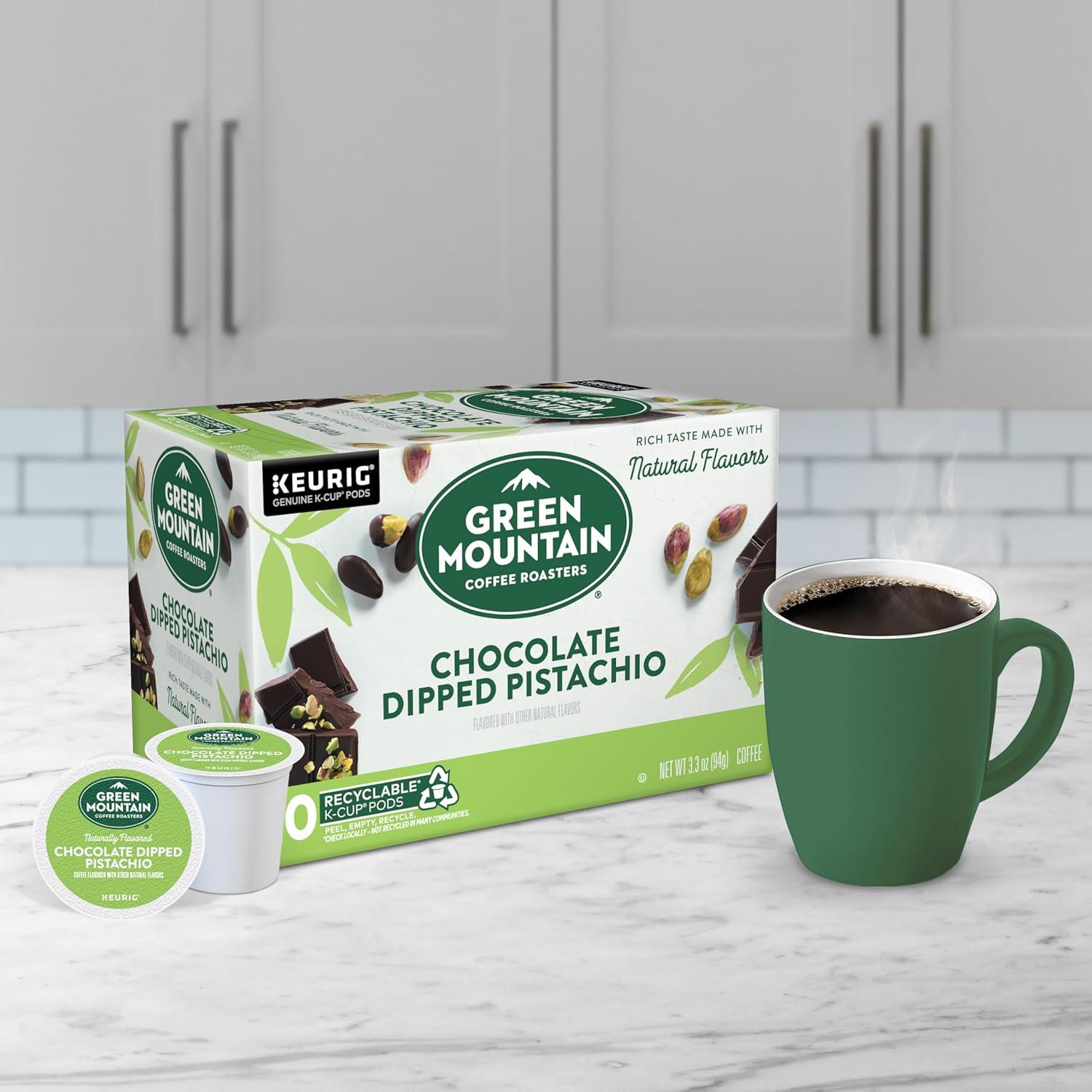 imageGreen Mountain Coffee Roasters Dark Chocolate Hazelnut Coffee Keurig Single Serve KCup Pods 96 CountChocolate Dipped Pistachio