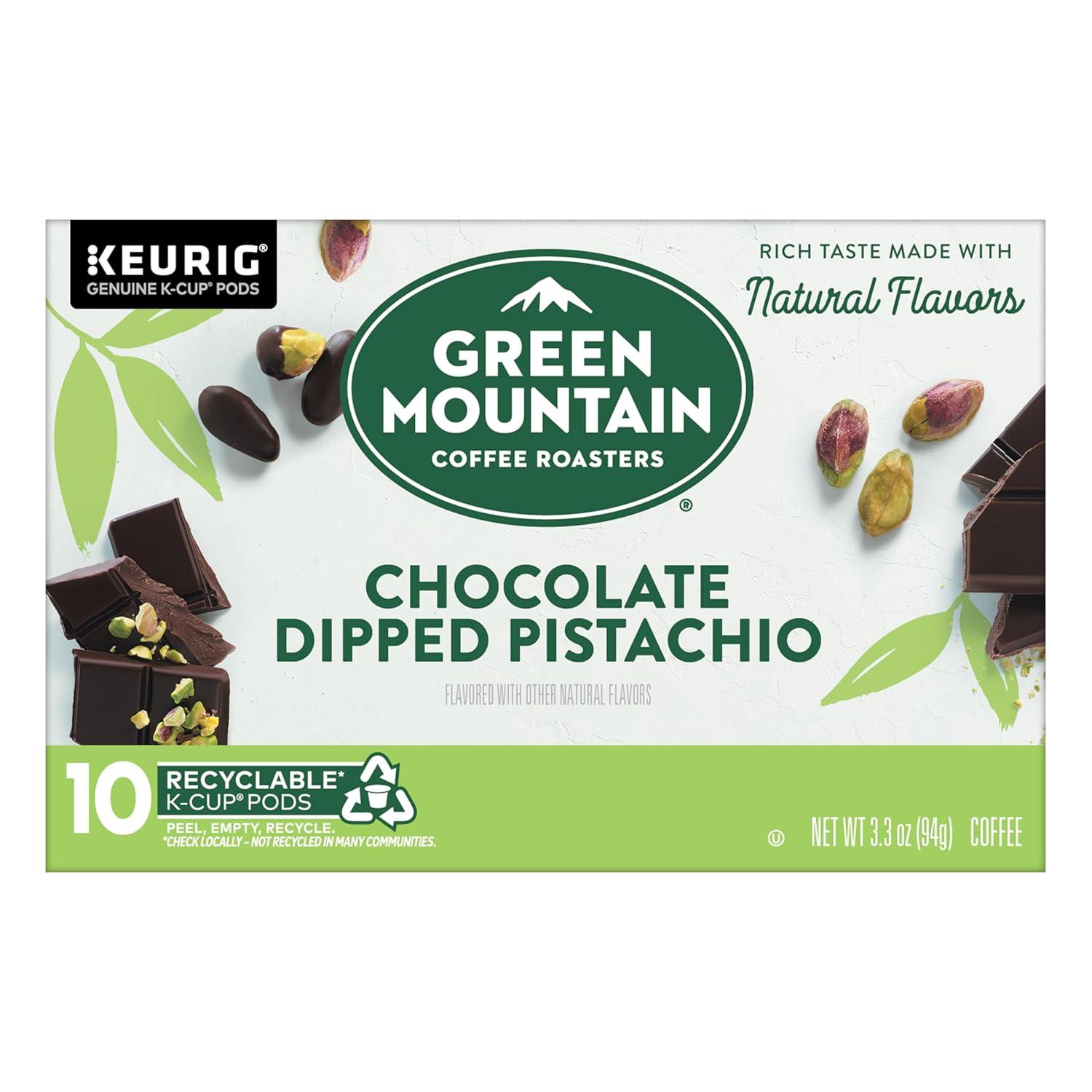 imageGreen Mountain Coffee Roasters Dark Chocolate Hazelnut Coffee Keurig Single Serve KCup Pods 96 CountChocolate Dipped Pistachio