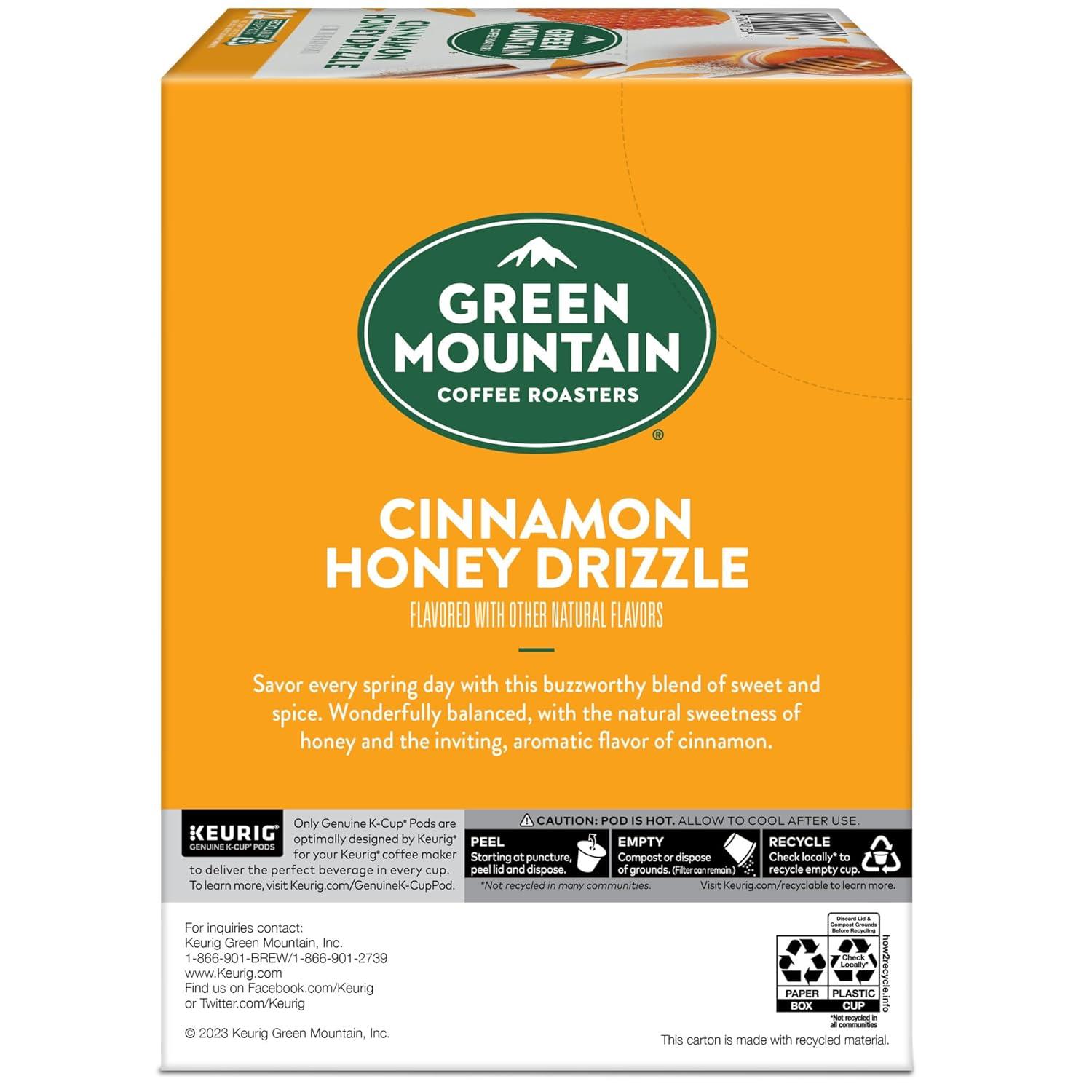 imageGreen Mountain Coffee Roasters Dark Chocolate Hazelnut Coffee Keurig Single Serve KCup Pods 96 CountCinnamon Honey Drizzle