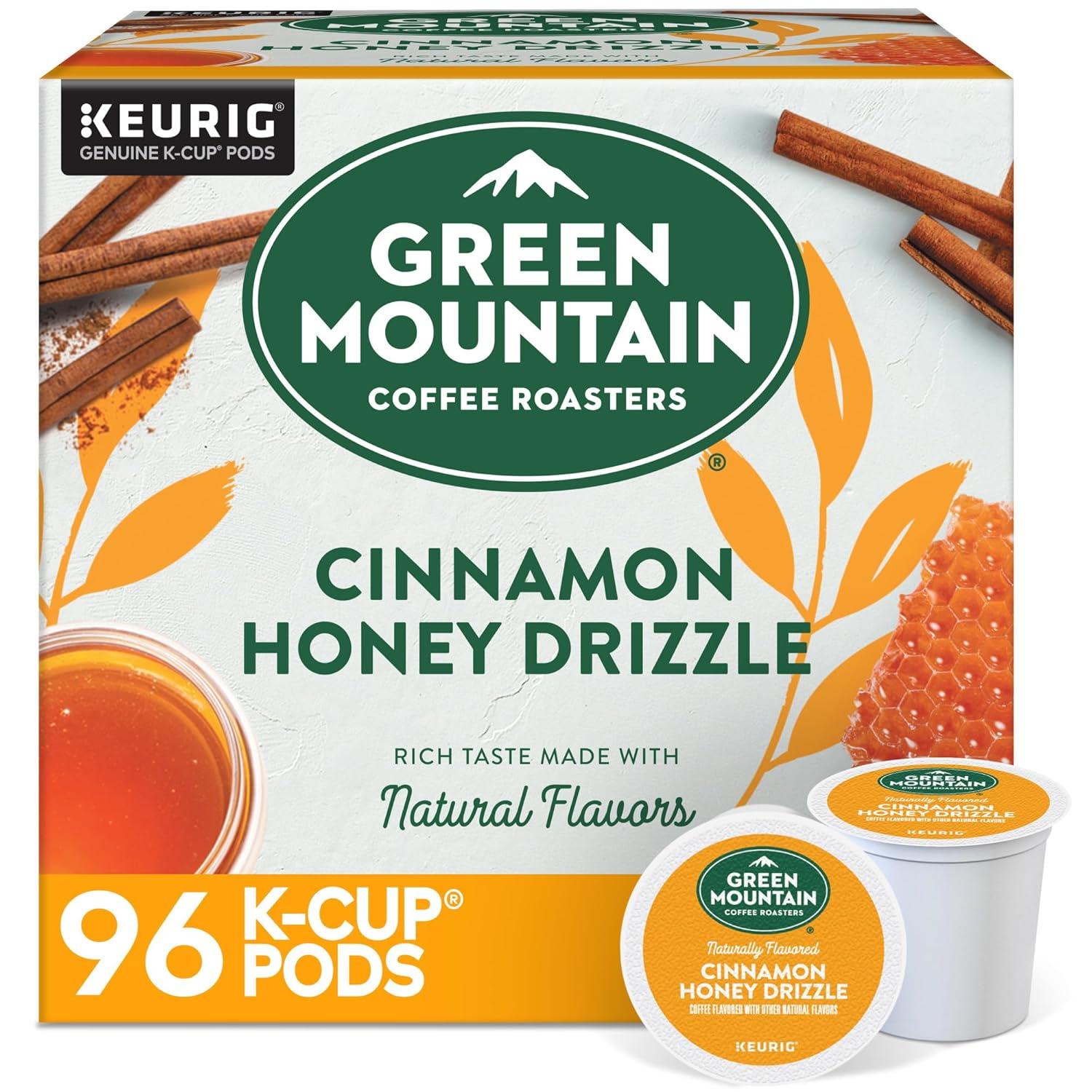 imageGreen Mountain Coffee Roasters Dark Chocolate Hazelnut Coffee Keurig Single Serve KCup Pods 96 CountCinnamon Honey Drizzle