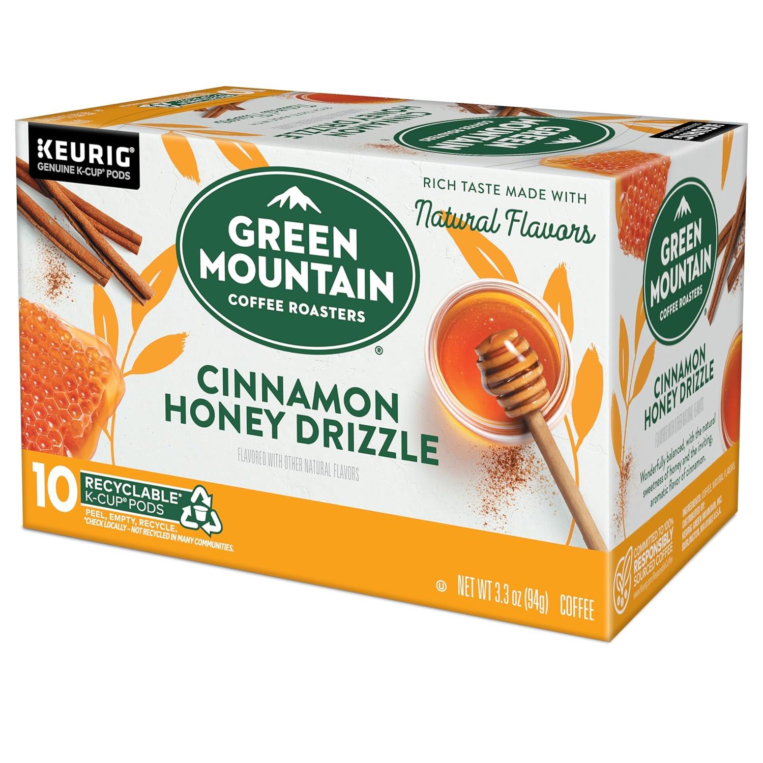 imageGreen Mountain Coffee Roasters Dark Chocolate Hazelnut Coffee Keurig Single Serve KCup Pods 96 CountCinnamon Honey Drizzle