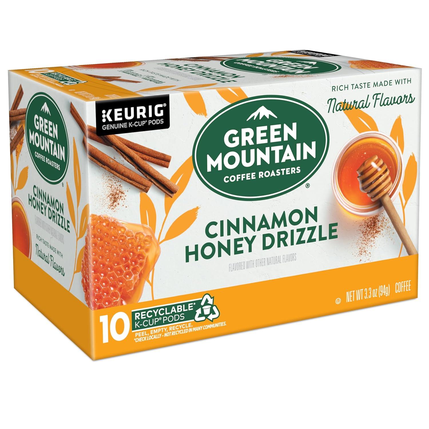 imageGreen Mountain Coffee Roasters Dark Chocolate Hazelnut Coffee Keurig Single Serve KCup Pods 96 CountCinnamon Honey Drizzle