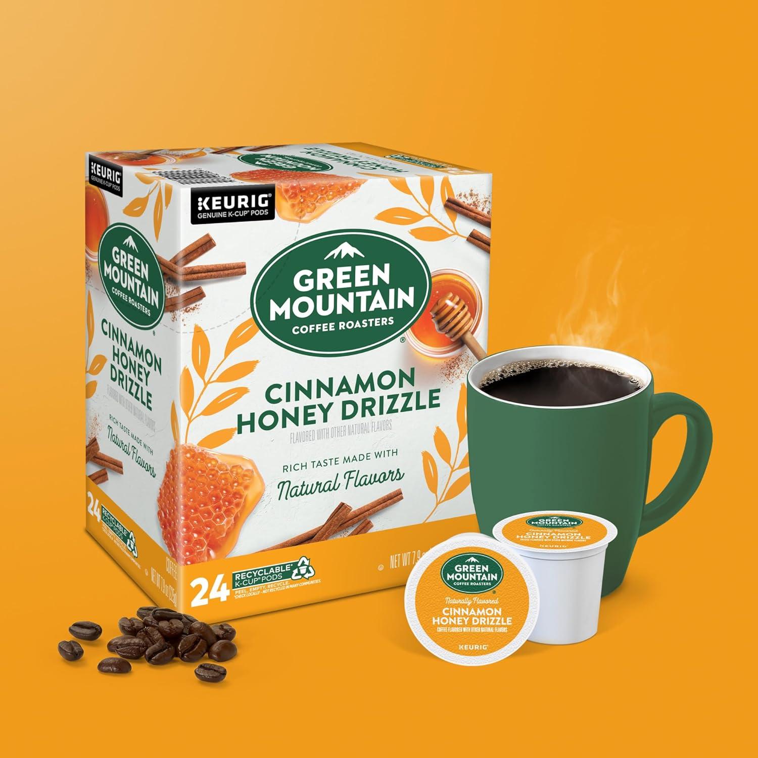 imageGreen Mountain Coffee Roasters Dark Chocolate Hazelnut Coffee Keurig Single Serve KCup Pods 96 CountCinnamon Honey Drizzle