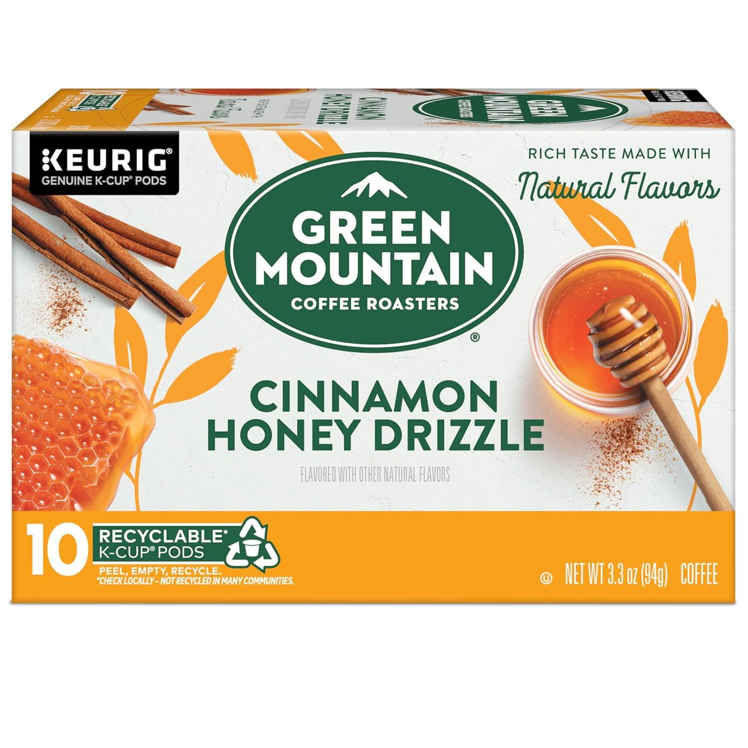 imageGreen Mountain Coffee Roasters Dark Chocolate Hazelnut Coffee Keurig Single Serve KCup Pods 96 CountCinnamon Honey Drizzle