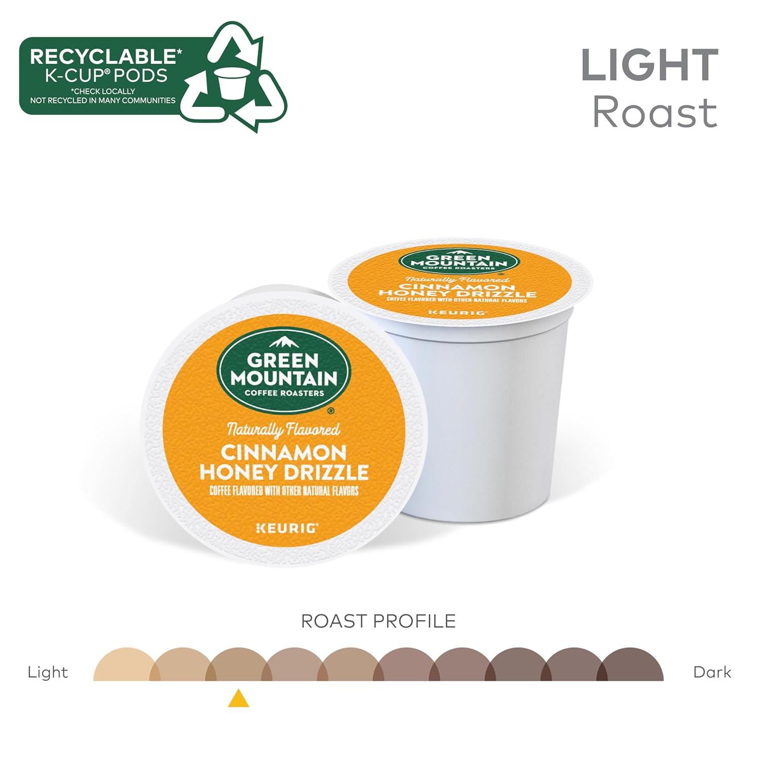 imageGreen Mountain Coffee Roasters Dark Chocolate Hazelnut Coffee Keurig Single Serve KCup Pods 96 CountCinnamon Honey Drizzle