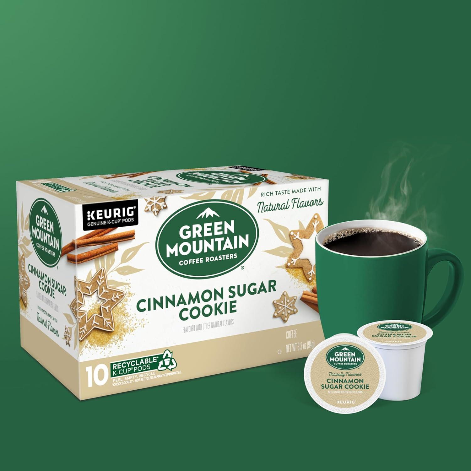 imageGreen Mountain Coffee Roasters Dark Chocolate Hazelnut Coffee Keurig Single Serve KCup Pods 96 CountCinnamon Sugar Cookie