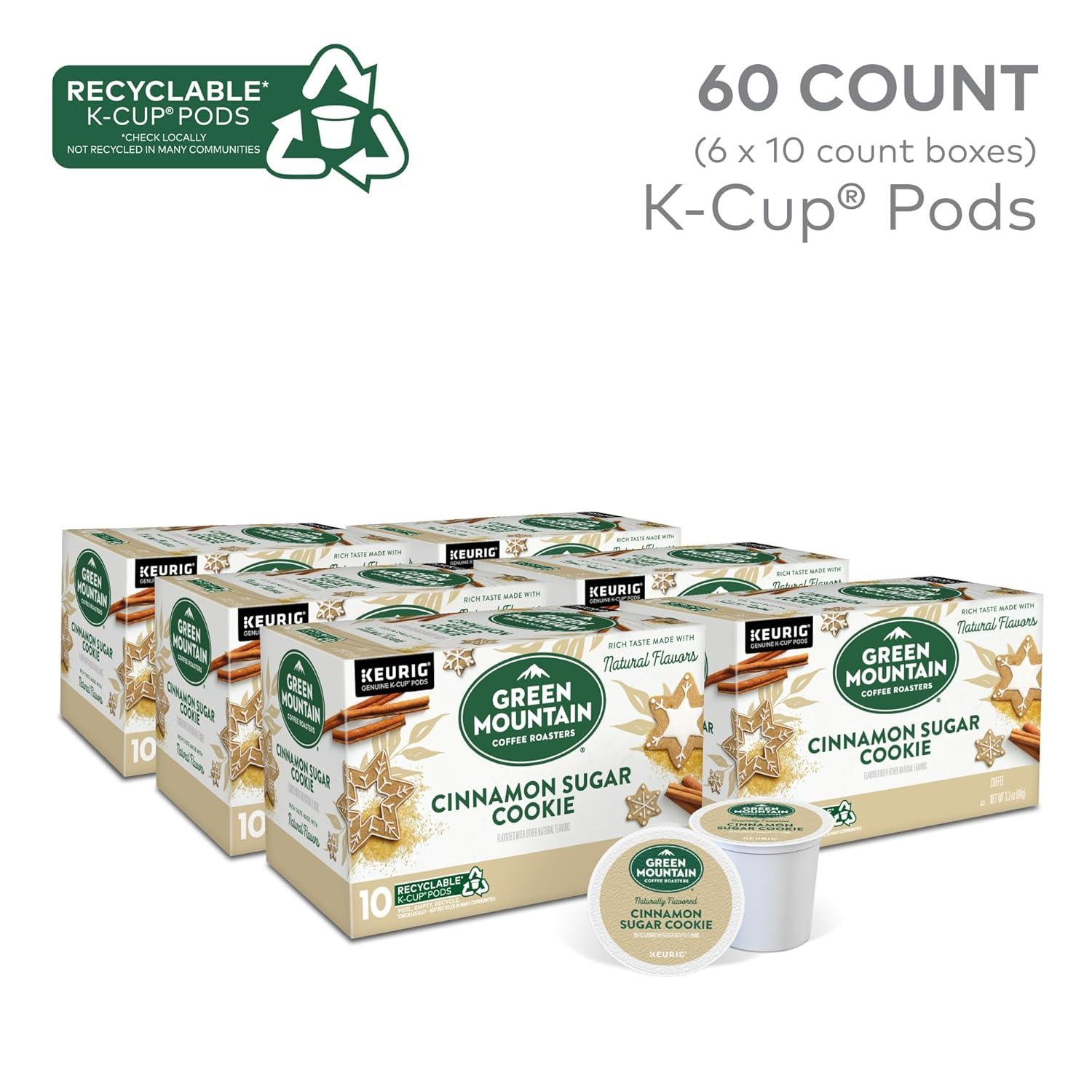 imageGreen Mountain Coffee Roasters Dark Chocolate Hazelnut Coffee Keurig Single Serve KCup Pods 96 CountCinnamon Sugar Cookie