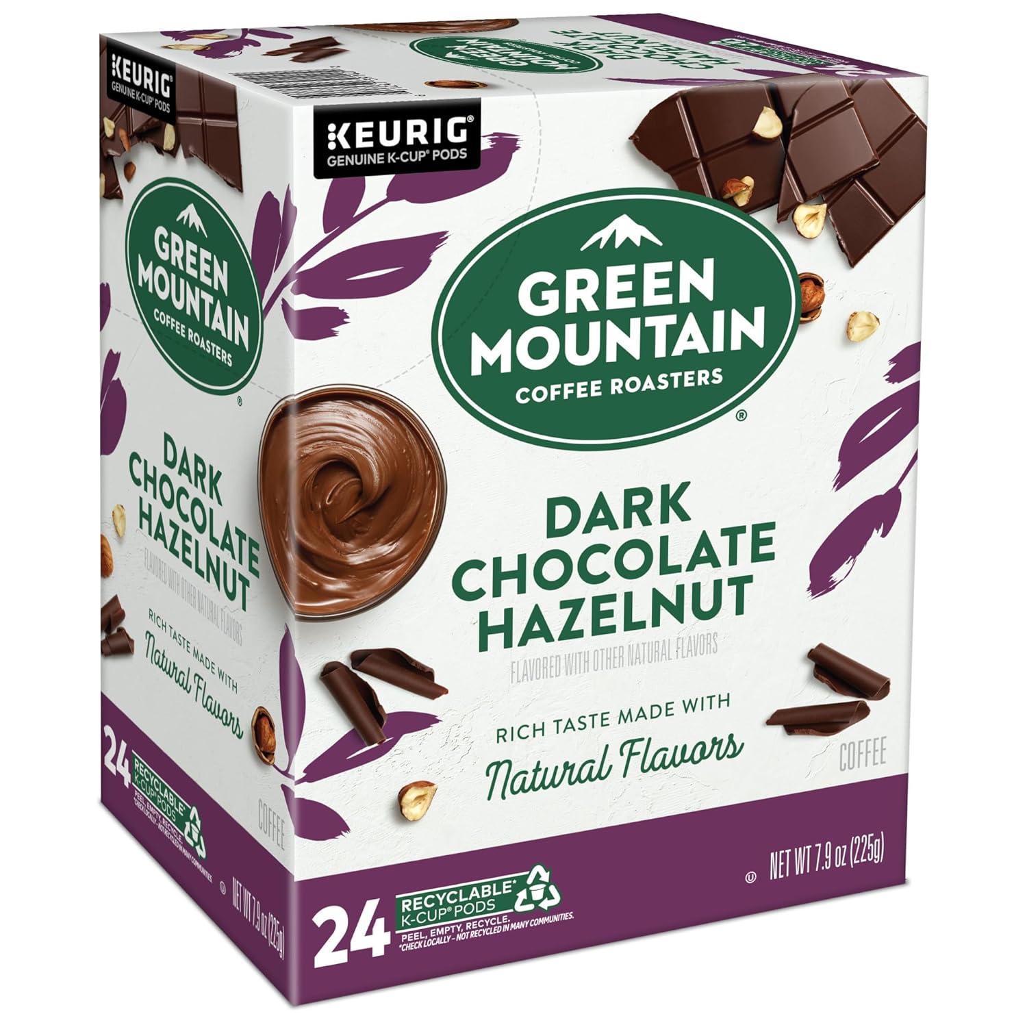 imageGreen Mountain Coffee Roasters Dark Chocolate Hazelnut Coffee Keurig Single Serve KCup Pods 96 CountDark Chocolate Hazelnut