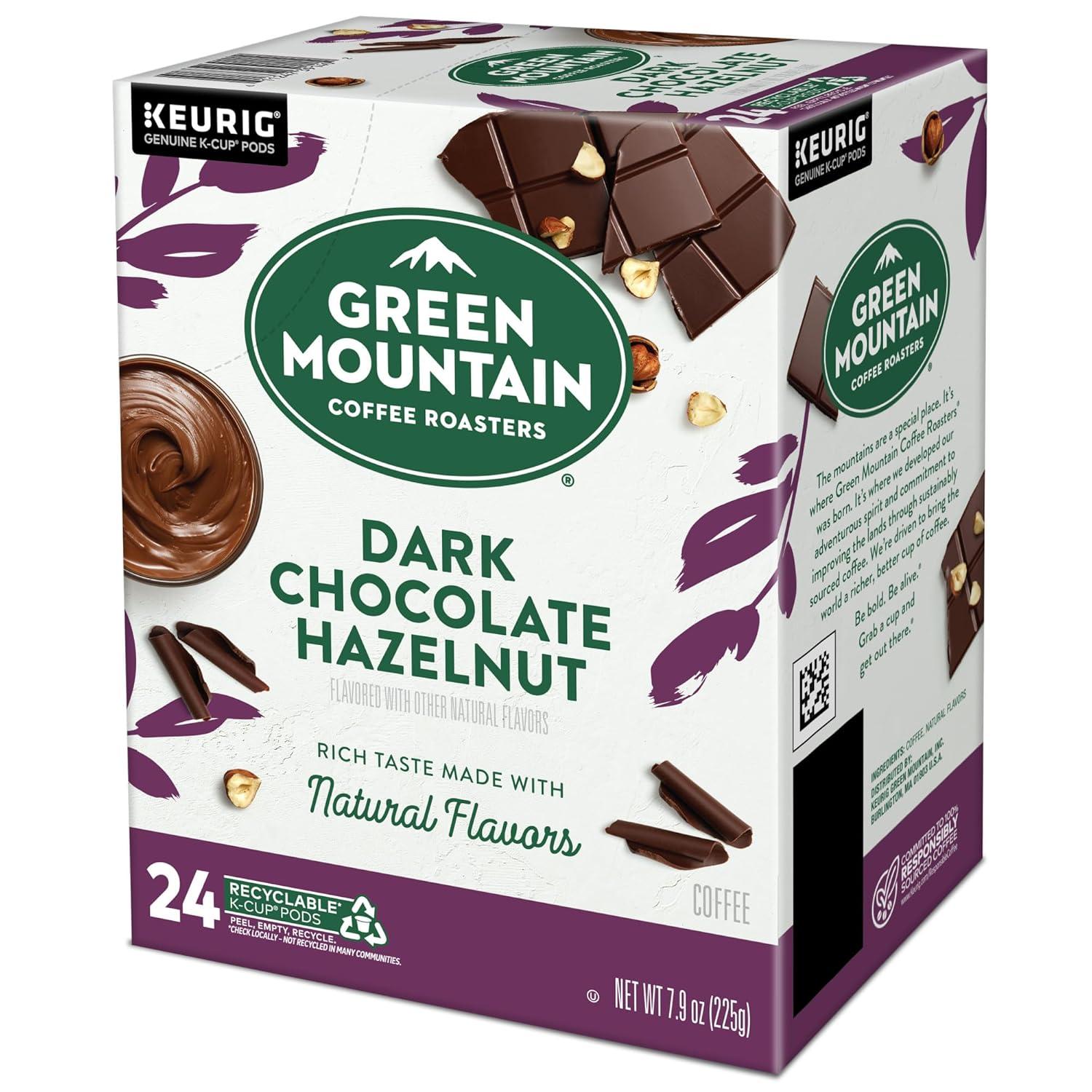 imageGreen Mountain Coffee Roasters Dark Chocolate Hazelnut Coffee Keurig Single Serve KCup Pods 96 CountDark Chocolate Hazelnut