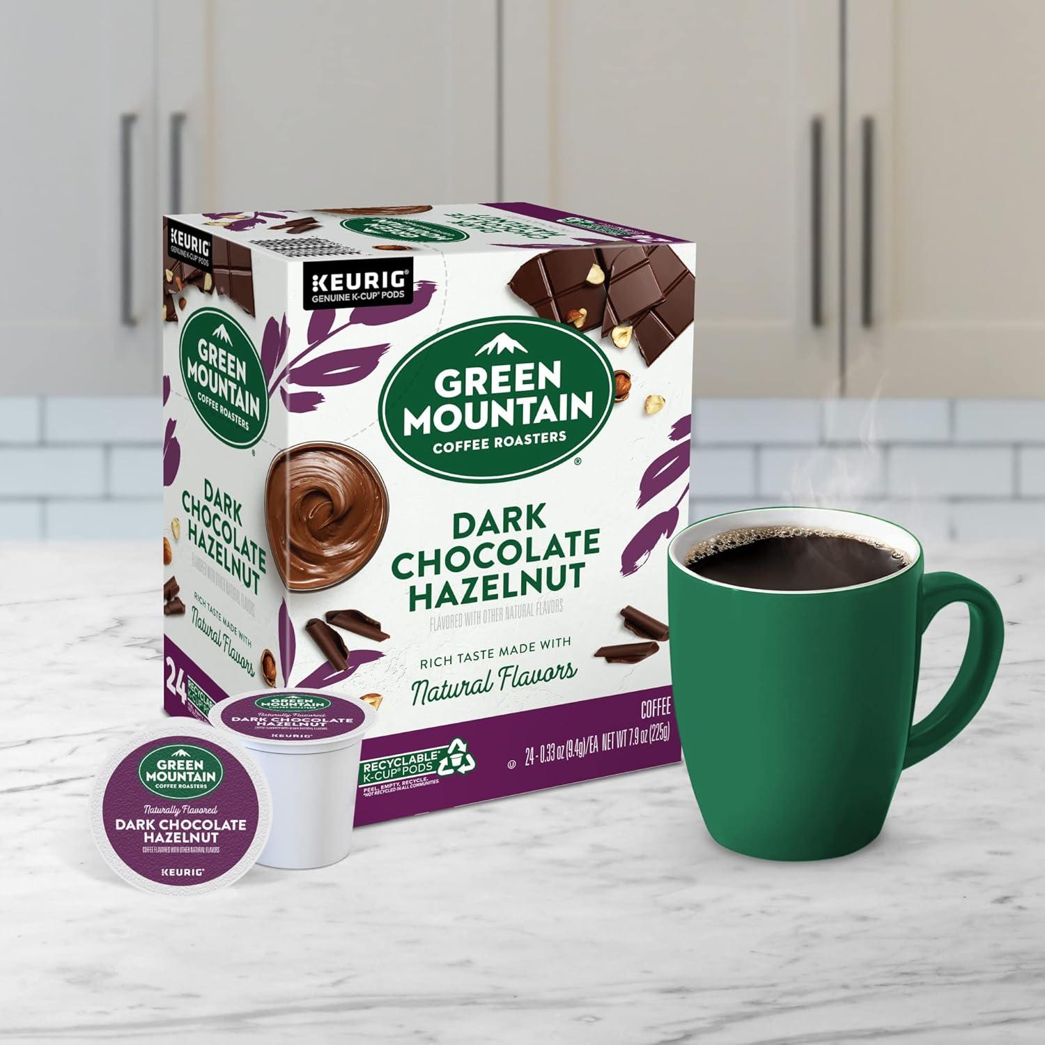 imageGreen Mountain Coffee Roasters Dark Chocolate Hazelnut Coffee Keurig Single Serve KCup Pods 96 CountDark Chocolate Hazelnut