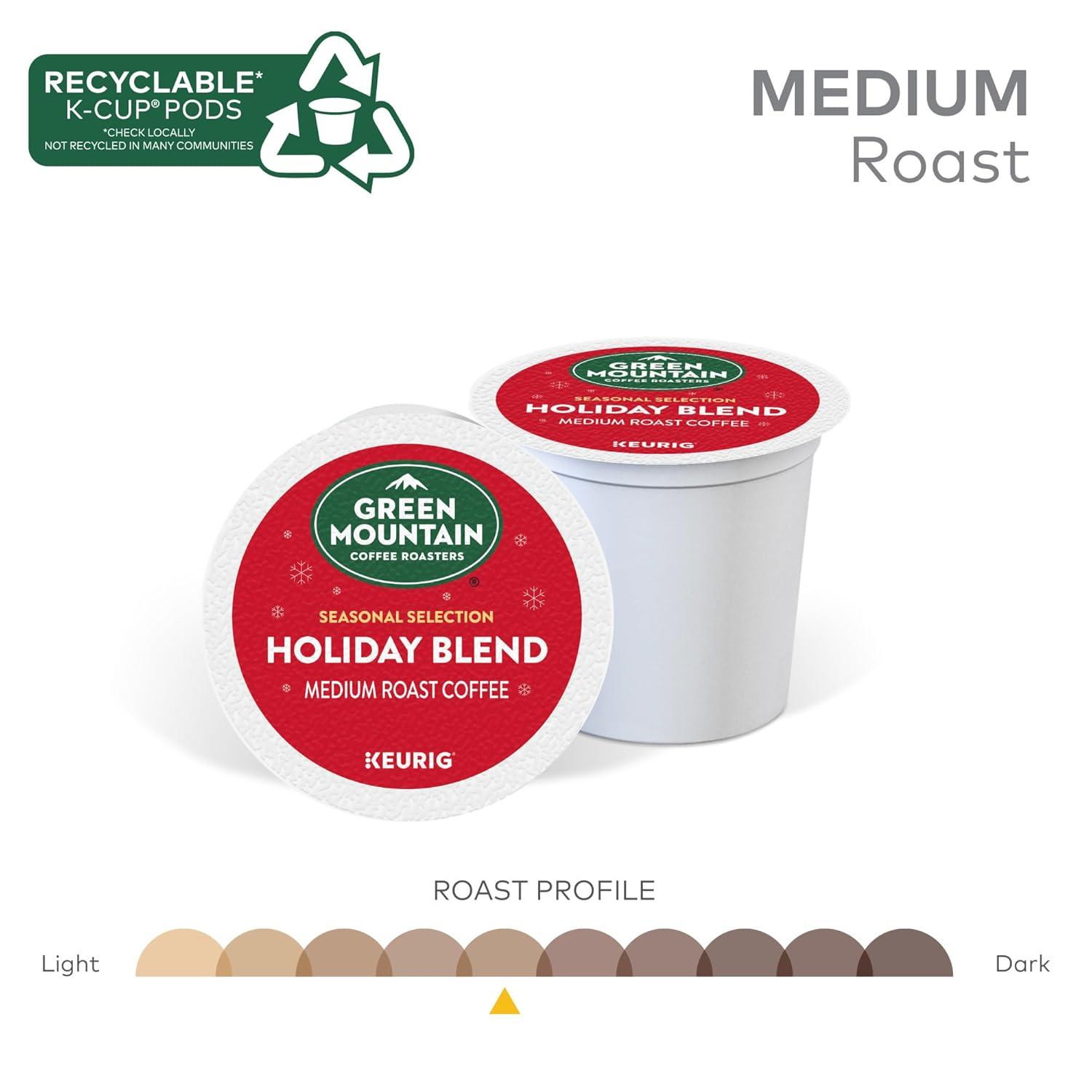 imageGreen Mountain Coffee Roasters Dark Chocolate Hazelnut Coffee Keurig Single Serve KCup Pods 96 CountHoliday Blend
