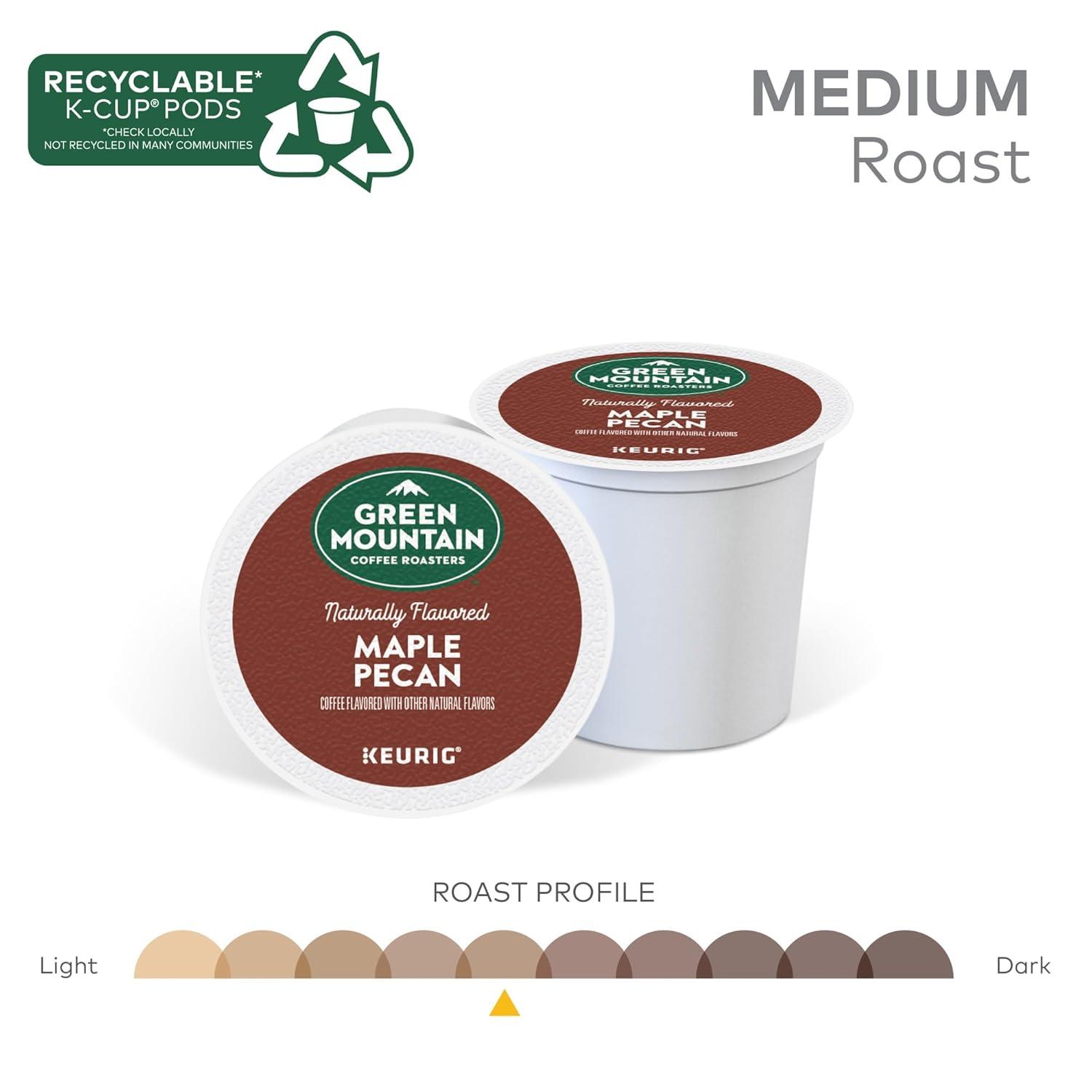 imageGreen Mountain Coffee Roasters Dark Chocolate Hazelnut Coffee Keurig Single Serve KCup Pods 96 CountMaple Pecan