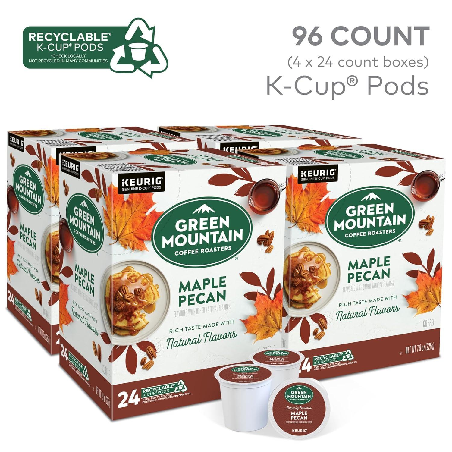 imageGreen Mountain Coffee Roasters Dark Chocolate Hazelnut Coffee Keurig Single Serve KCup Pods 96 CountMaple Pecan