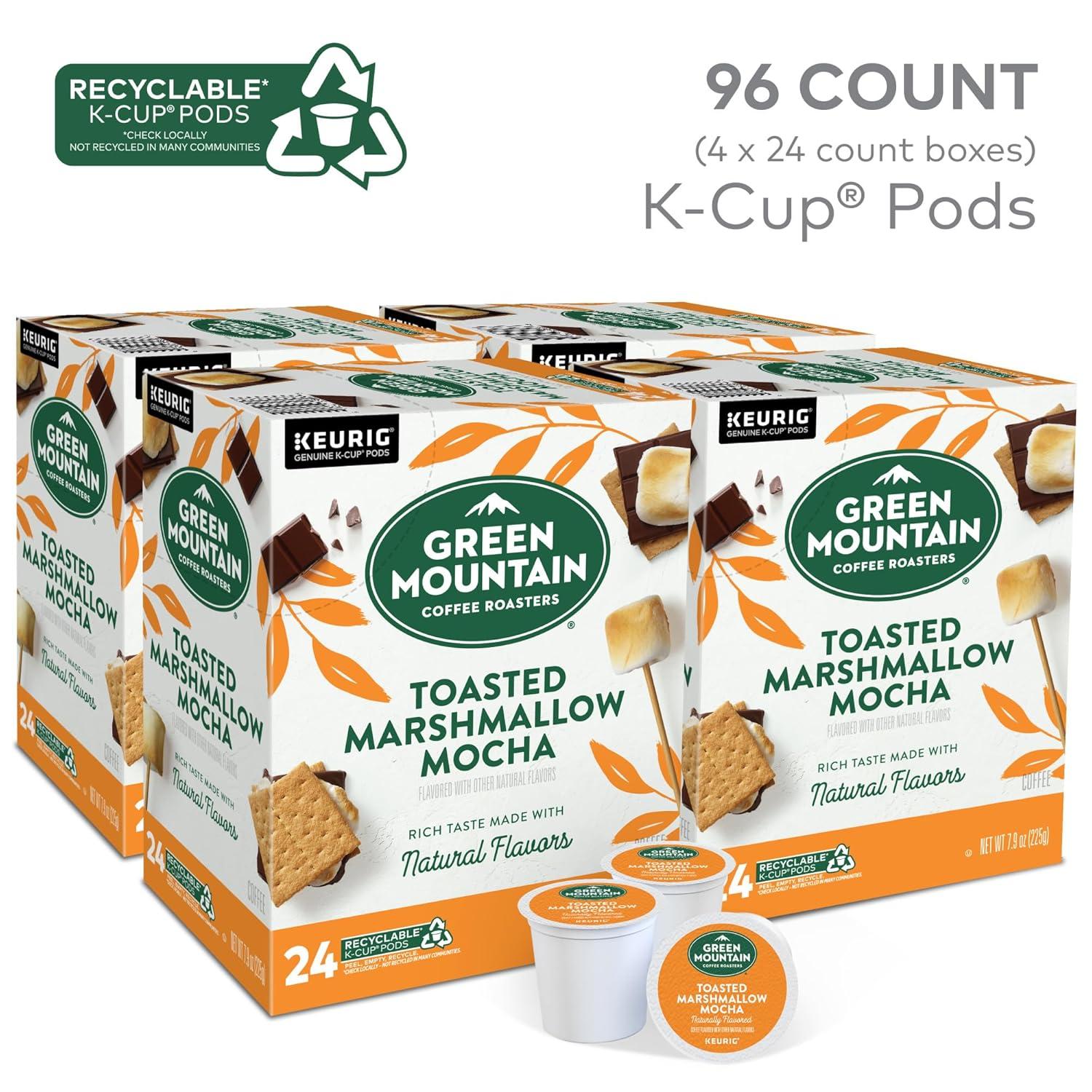 imageGreen Mountain Coffee Roasters Dark Chocolate Hazelnut Coffee Keurig Single Serve KCup Pods 96 CountToasted Marshmallow