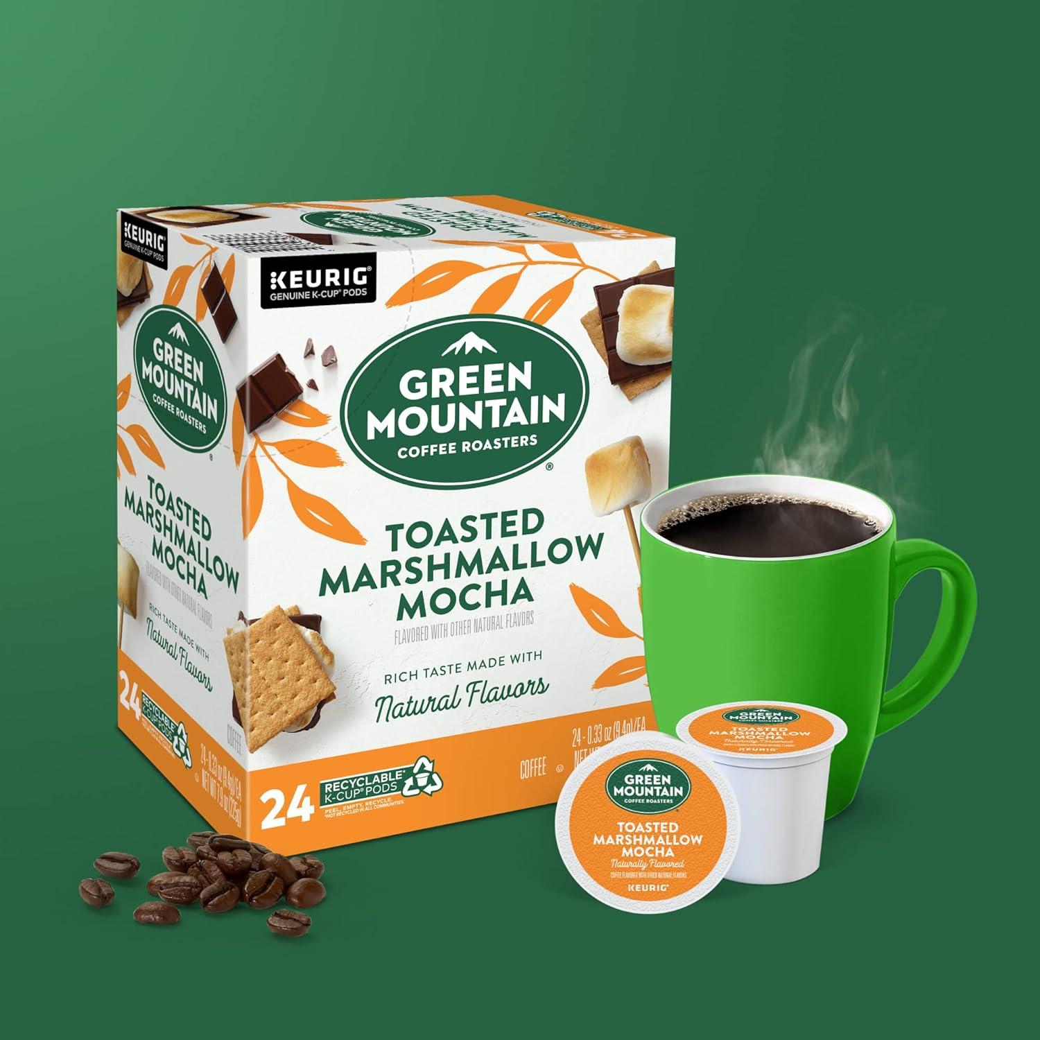 imageGreen Mountain Coffee Roasters Dark Chocolate Hazelnut Coffee Keurig Single Serve KCup Pods 96 CountToasted Marshmallow
