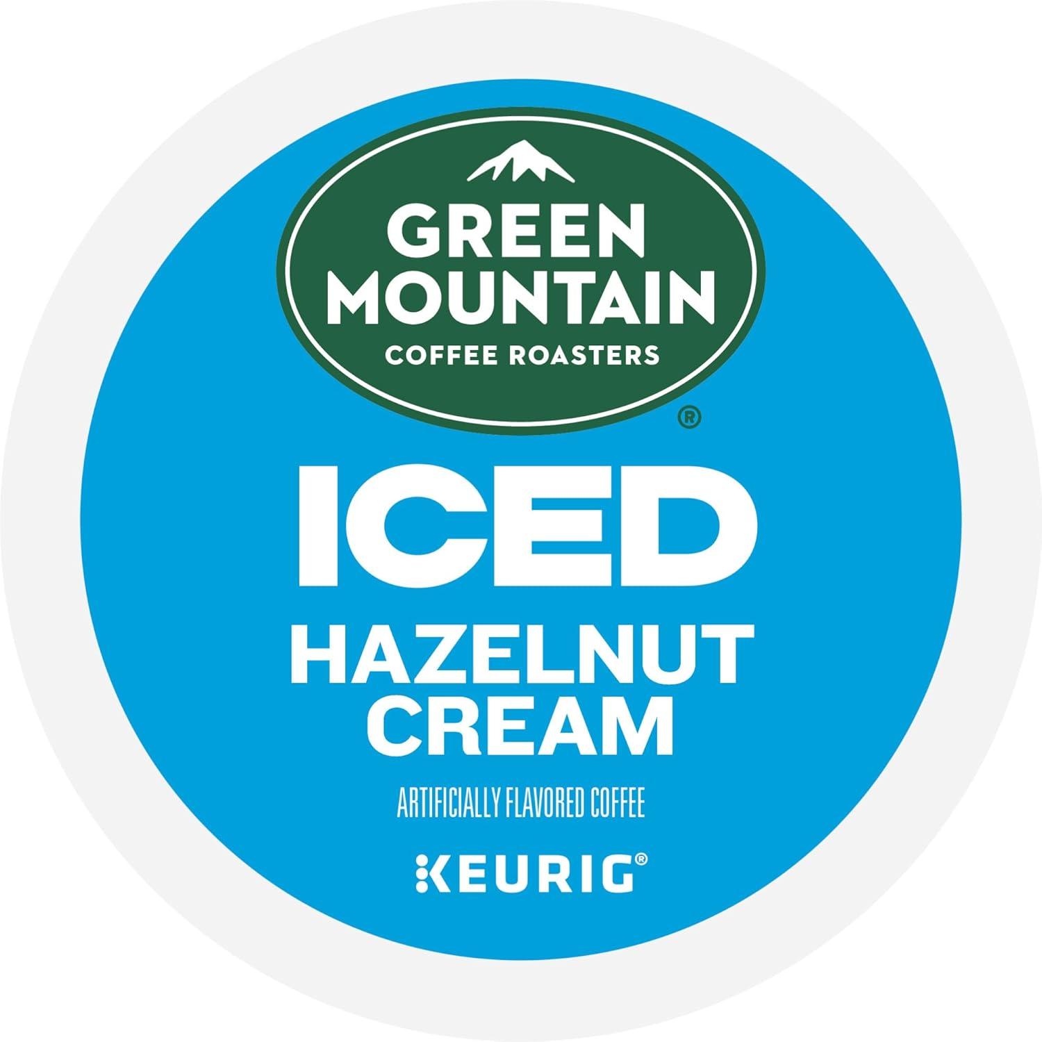 imageGreen Mountain Coffee Roasters ICED Hazelnut Cream Single Serve Keurig KCup Pods Flavored Iced Coffee 96 CountHazelnut Crme