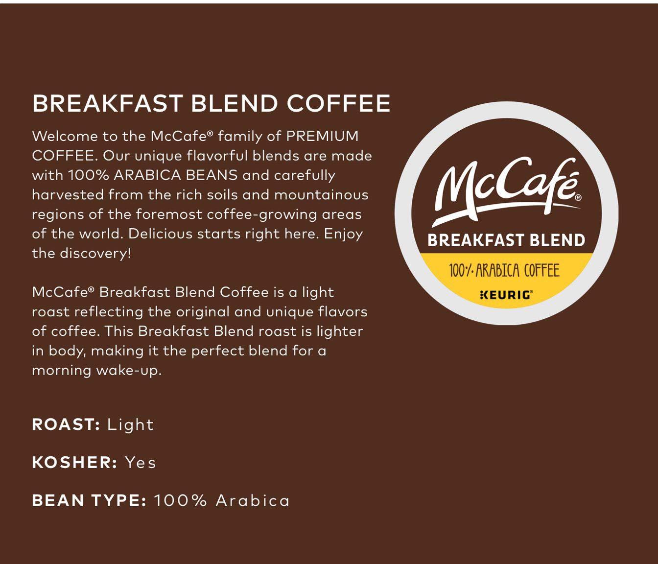 imageMcCafe Premium Roast Coffee Keurig SingleServe KCup Pods Medium Roast 72 CountBreakfast Blend