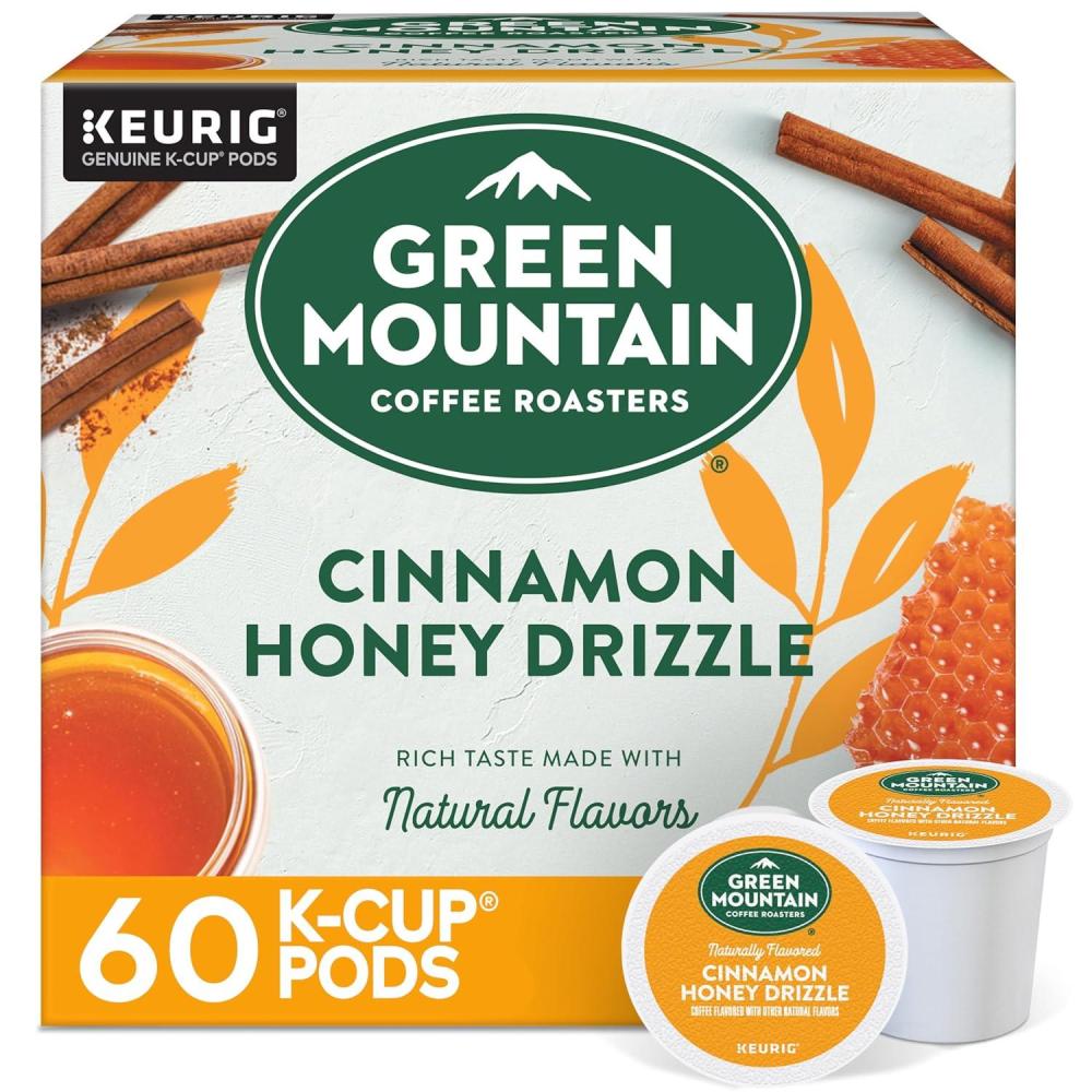 imageGreen Mountain Coffee Roasters Dark Chocolate Hazelnut Coffee Keurig Single Serve KCup Pods 96 CountCinnamon Honey Drizzle