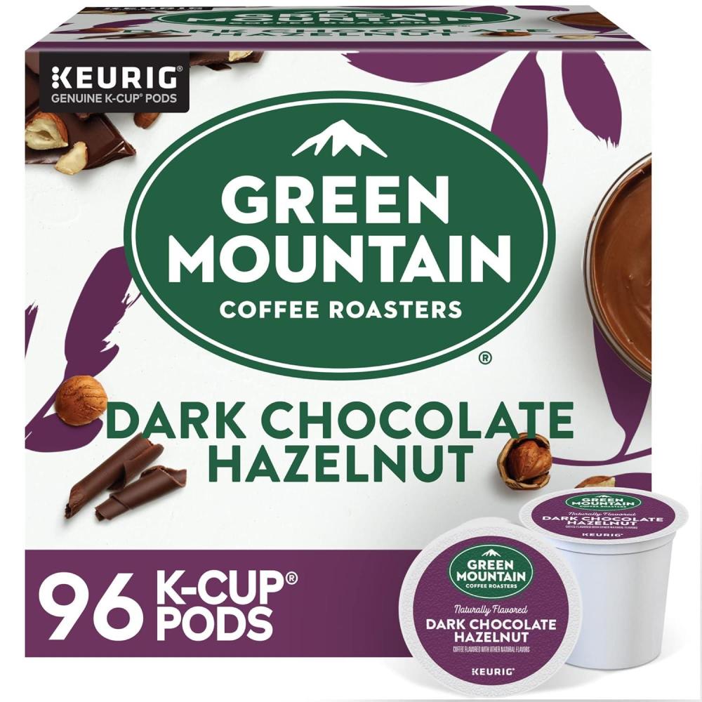 imageGreen Mountain Coffee Roasters Dark Chocolate Hazelnut Coffee Keurig Single Serve KCup Pods 96 CountDark Chocolate Hazelnut