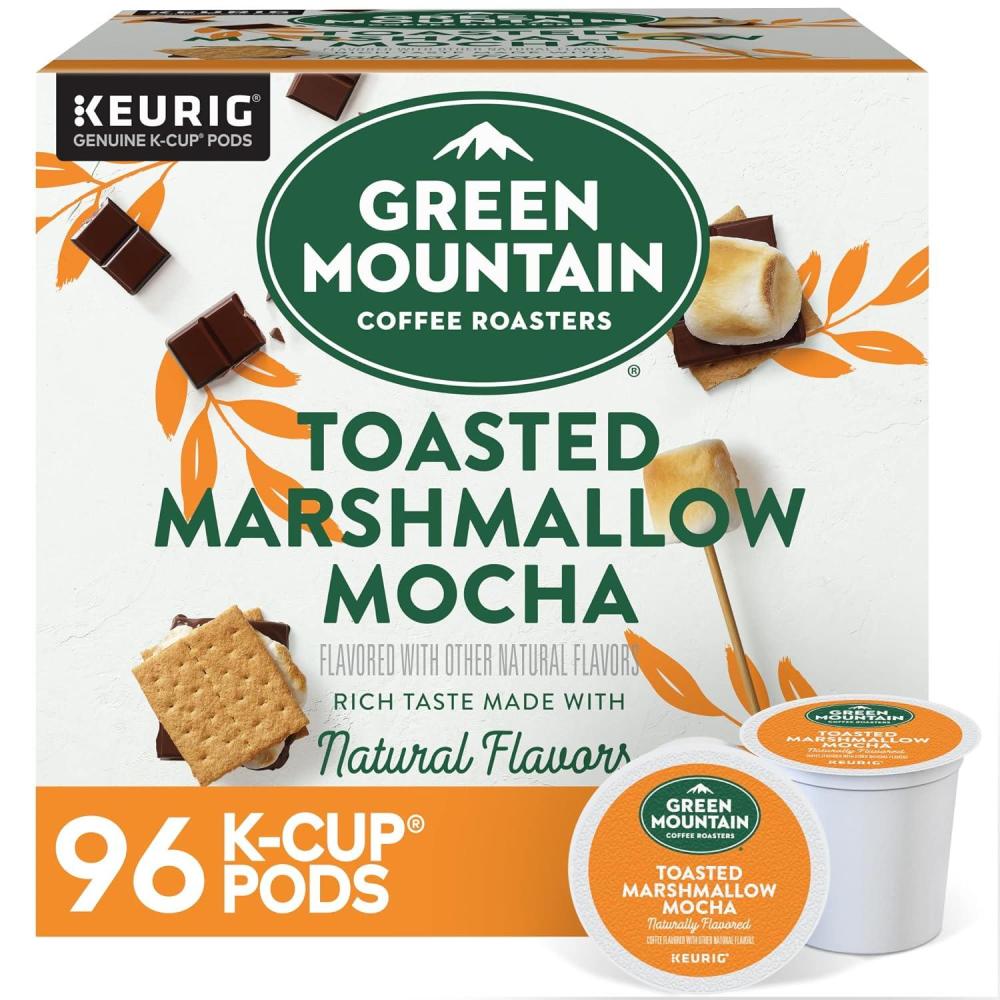 imageGreen Mountain Coffee Roasters Dark Chocolate Hazelnut Coffee Keurig Single Serve KCup Pods 96 CountToasted Marshmallow