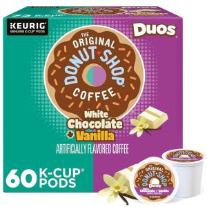 imageThe Original Donut Shop Duos Coconut  Mocha Keurig SingleServe KCup Pods Medium Roast Coffee 96 CountWhite Chocolate  Vanilla