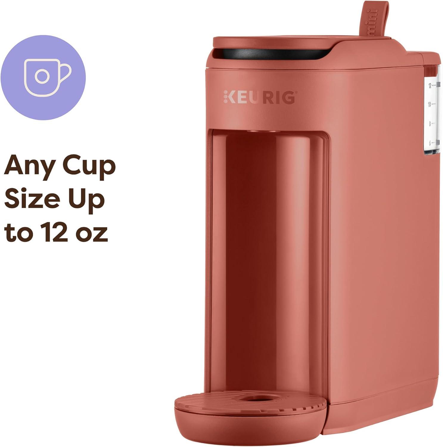 imageKeurig KMini Mate Single Serve KCup Pod Coffee Maker Brews Up to 12 oz Cup Compact Portable Coffee Machine for Small Spaces Dorms ampamp Offices BlackRed Rocks