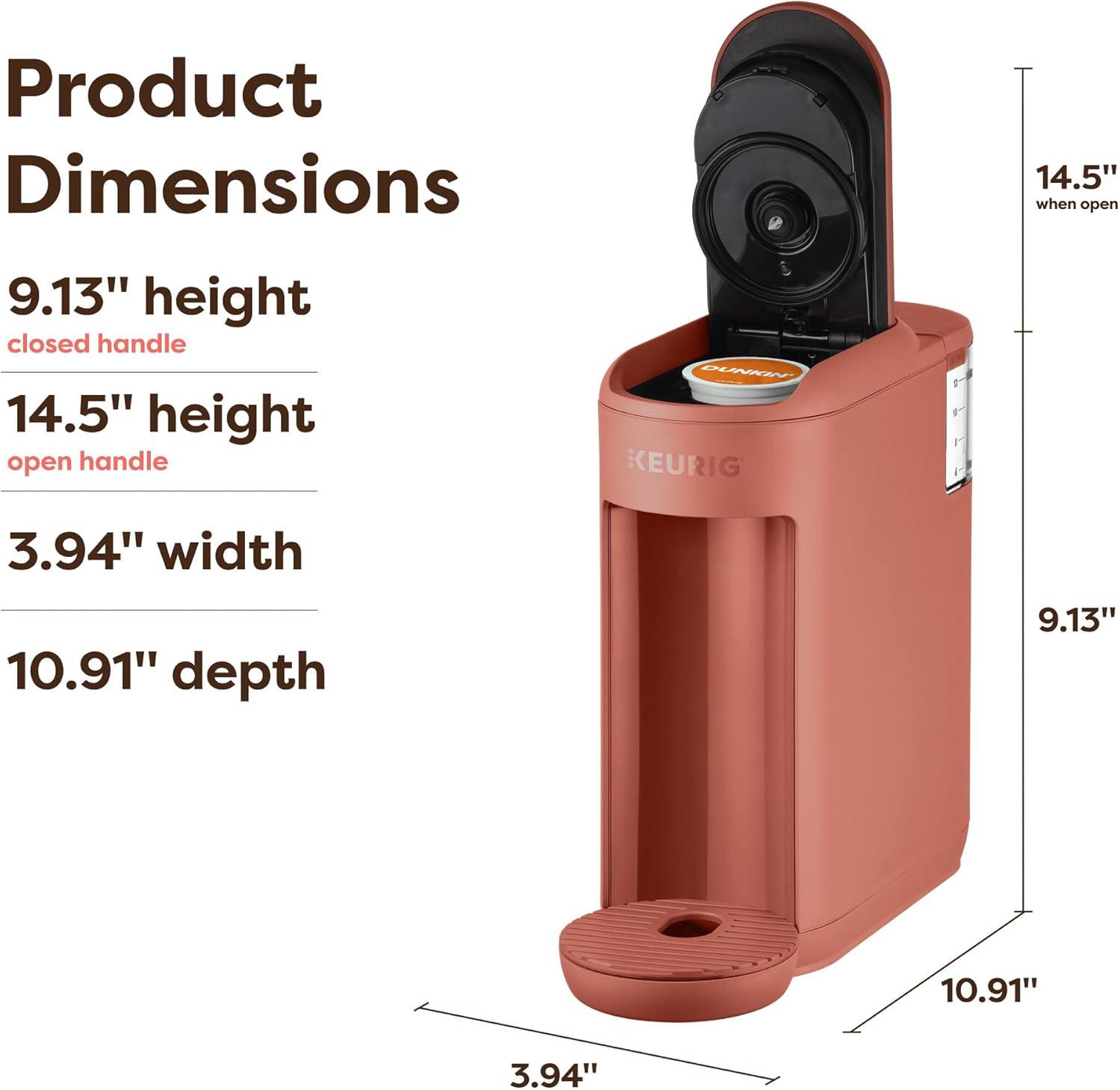 imageKeurig KMini Mate Single Serve KCup Pod Coffee Maker Brews Up to 12 oz Cup Compact Portable Coffee Machine for Small Spaces Dorms ampamp Offices BlackRed Rocks