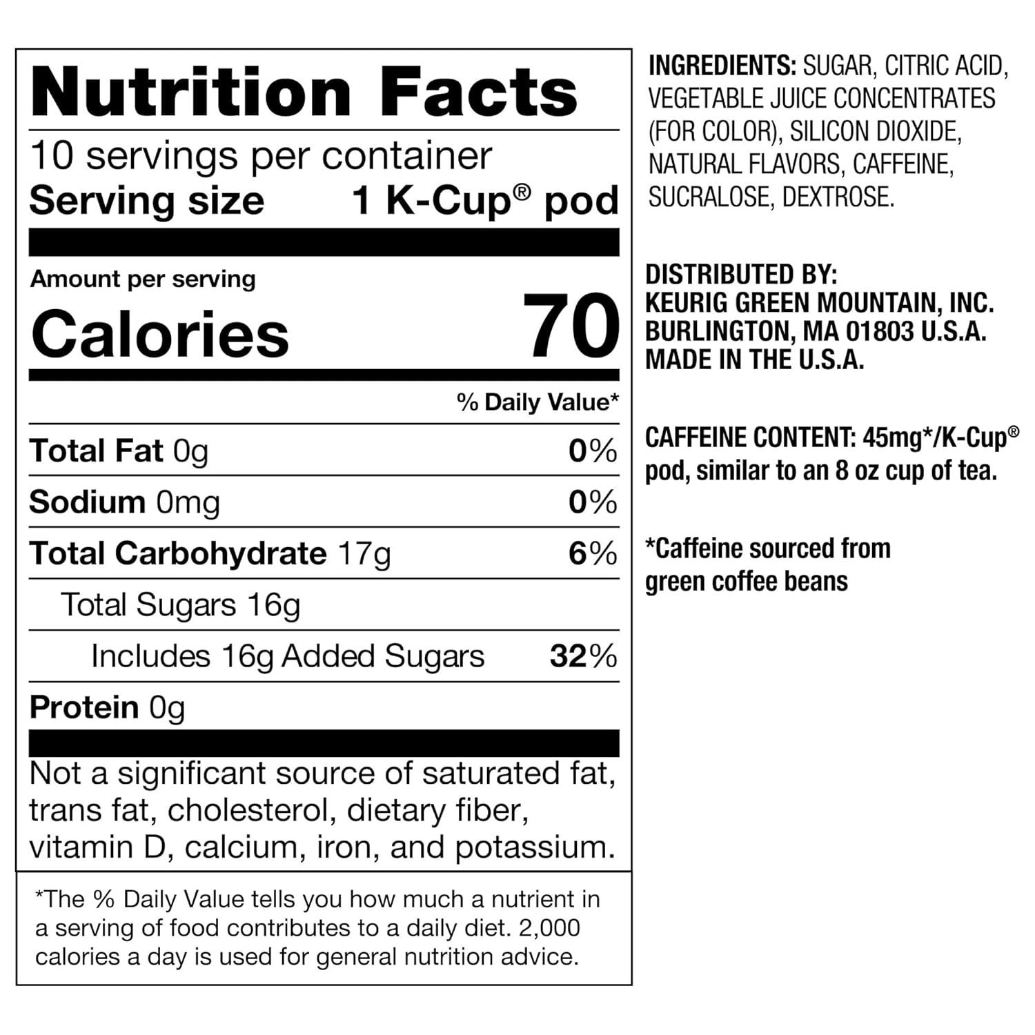 imageThe Original Donut Shop Iced Refreshers Strawberry Aa Flavor Keurig Single Serve KCup Pods 60 Count 6 Packs of 10Dragonfruit Lemonade