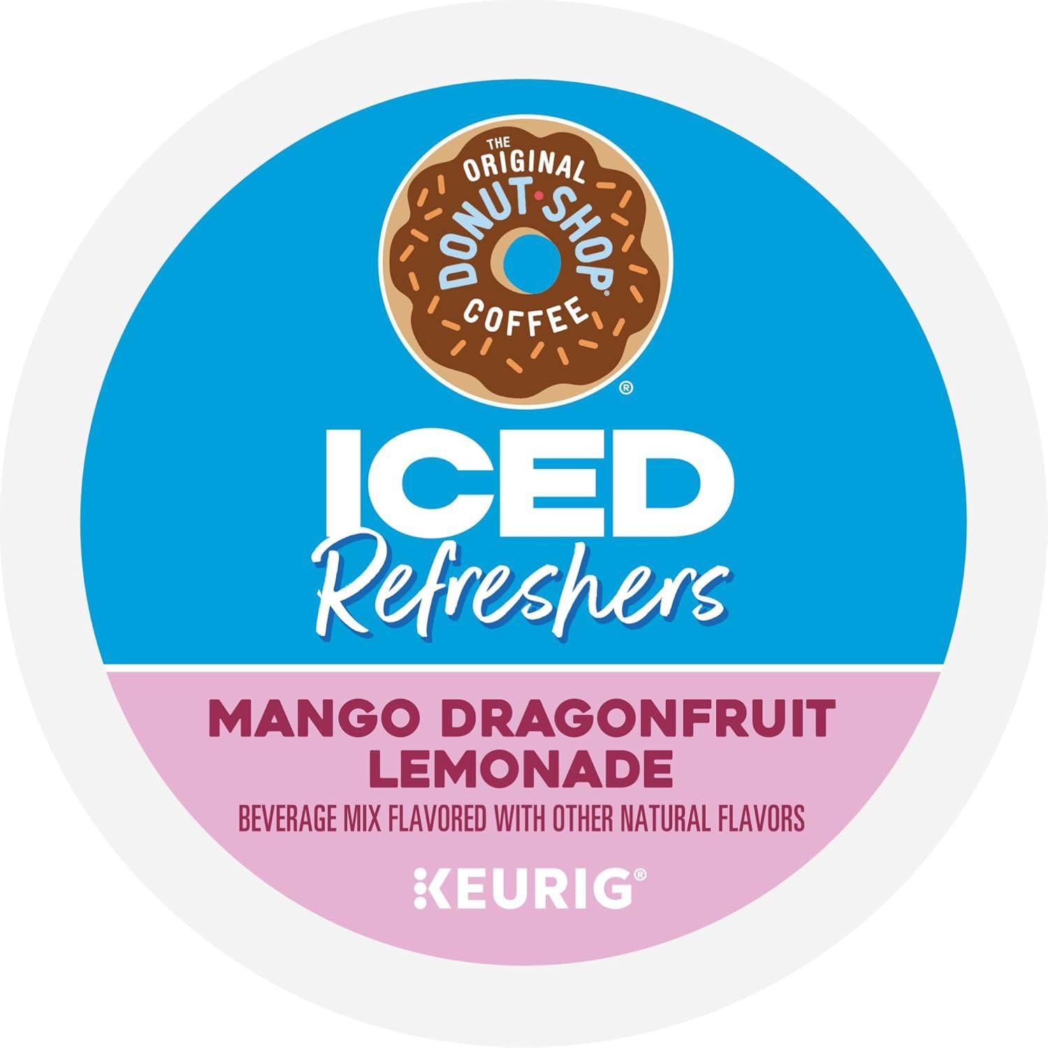 imageThe Original Donut Shop Iced Refreshers Strawberry Aa Flavor Keurig Single Serve KCup Pods 60 Count 6 Packs of 10Dragonfruit Lemonade
