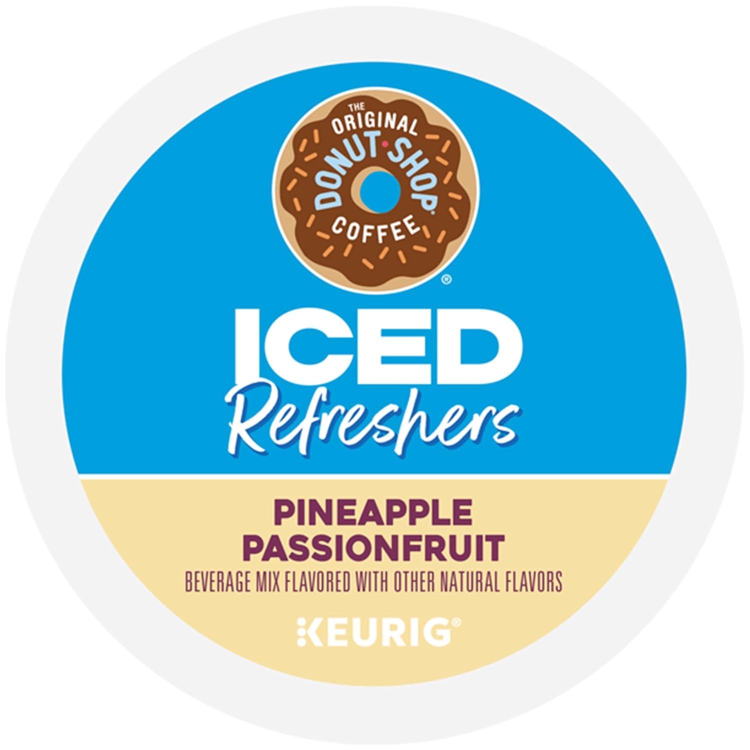 imageThe Original Donut Shop Iced Refreshers Strawberry Aa Flavor Keurig Single Serve KCup Pods 60 Count 6 Packs of 10Pineapple Passionfruit Refresher