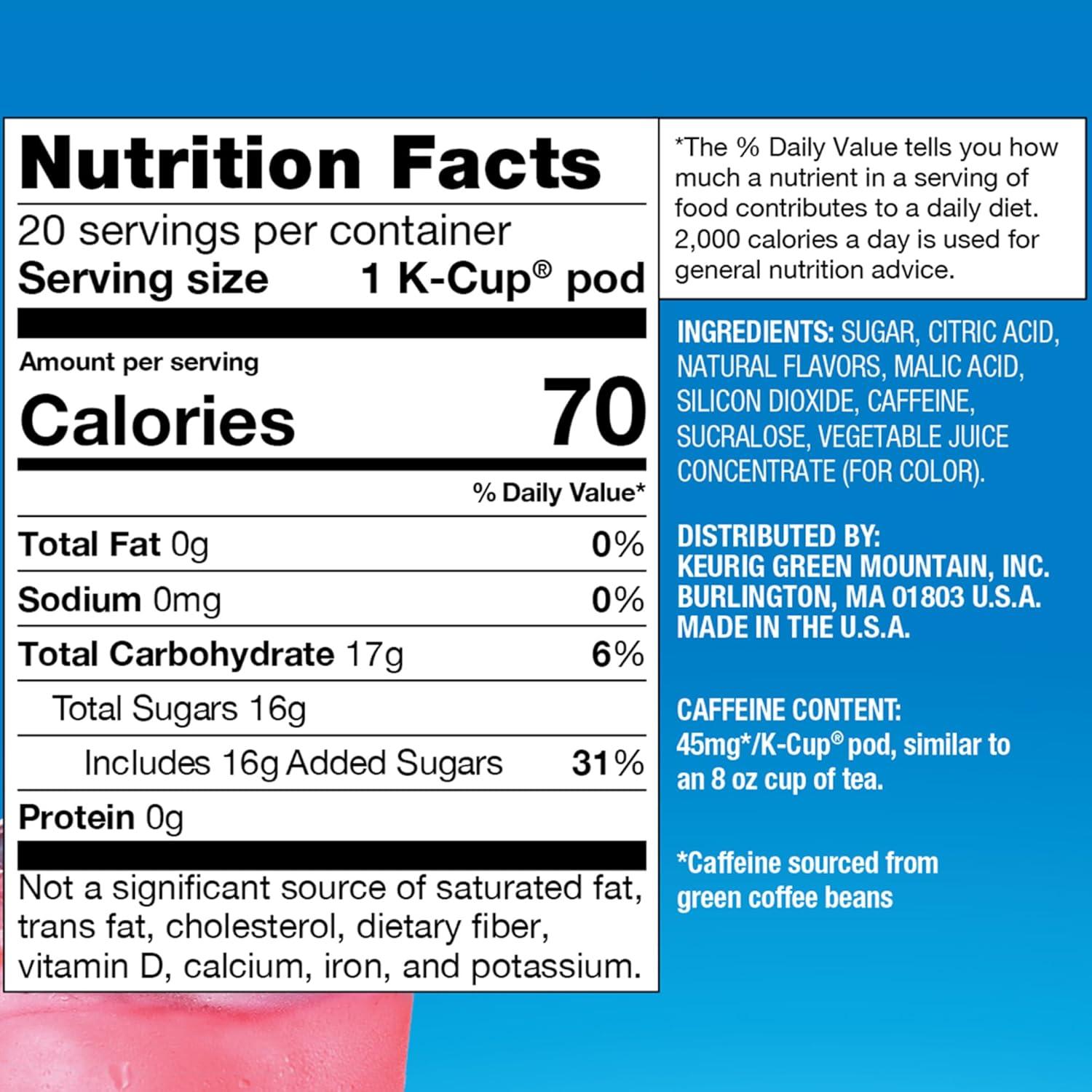 imageThe Original Donut Shop Iced Refreshers Strawberry Aa Flavor Keurig Single Serve KCup Pods 60 Count 6 Packs of 10Strawberry Acai Refresher