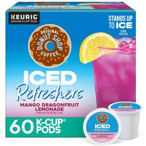 imageThe Original Donut Shop Iced Refreshers Strawberry Aa Flavor Keurig Single Serve KCup Pods 60 Count 6 Packs of 10Dragonfruit Lemonade