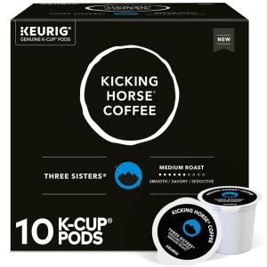 imageKicking Horse Coffee Three Sisters Single Serve Keurig KCup Pods Medium Roast Coffee 10Count BoxThree Sisters
