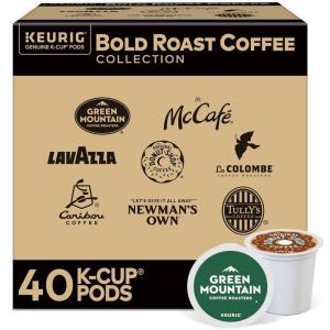 imageKeurig Premium Coffeehouse Collection Single Serve Keurig KCup Pods Medium and Dark Roast Coffees 40Count BoxBold Roast Variety