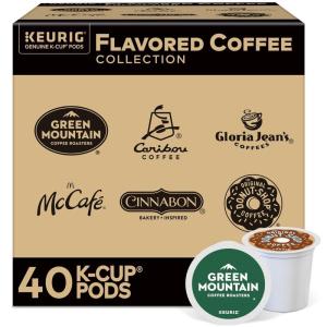 imageKeurig Premium Coffeehouse Collection Single Serve Keurig KCup Pods Medium and Dark Roast Coffees 40Count BoxFlavored Variety